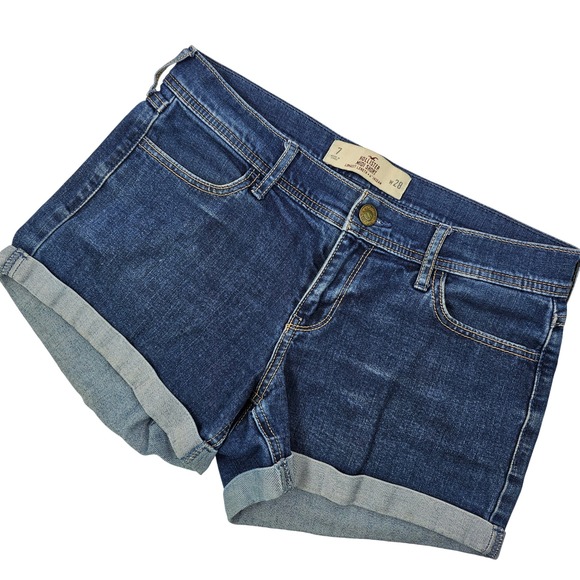 Hollister Pants - Hollister Low Rise Midi Women Junior Sz 7/28 Short Longest Length 4" Inseam Dark